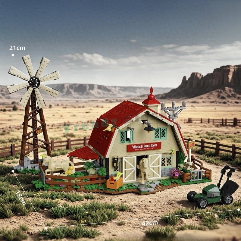 1359PCS Western Windmill Ranch - Agriculture Farm House ulasan dan harga